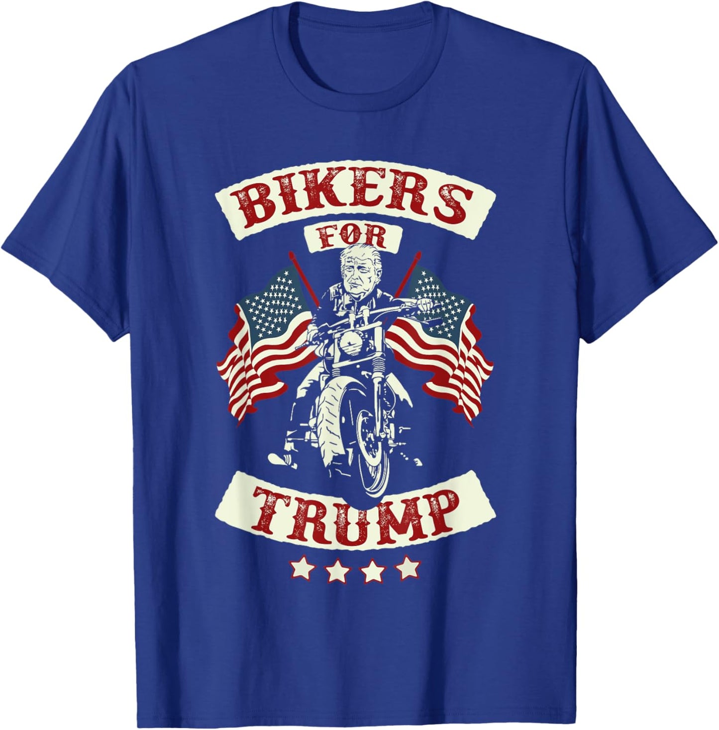 Bikers For Trump Motorcycle Trump 2024 T-Shirt - T-Shirt | Royal