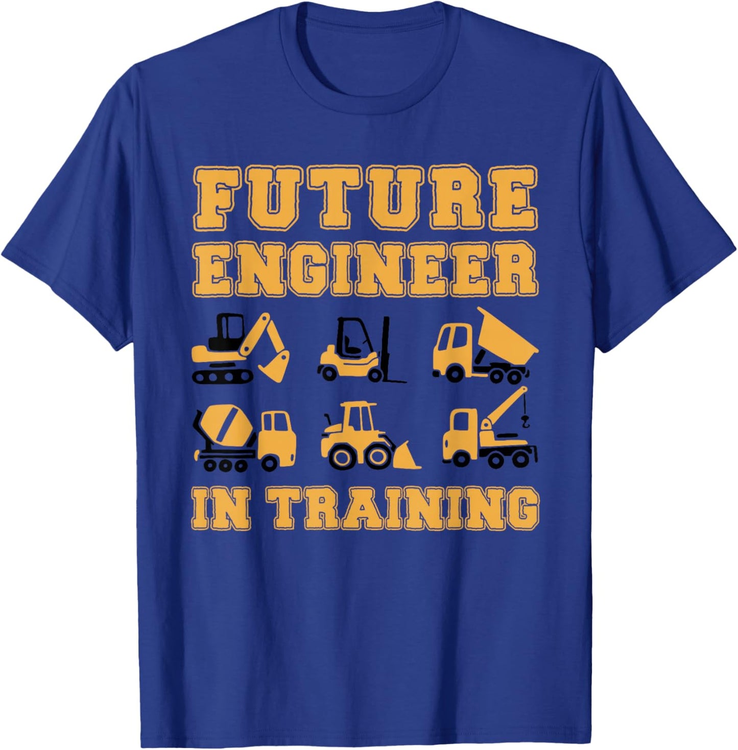 Future Engineer in Training Cute Construction Kids T-Shirt - T-Shirt | Royal