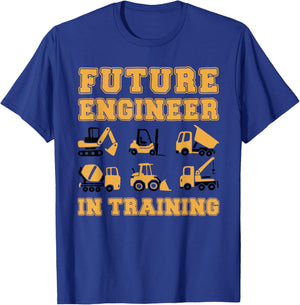 Future Engineer in Training Cute Construction Kids T-Shirt - T-Shirt | Royal