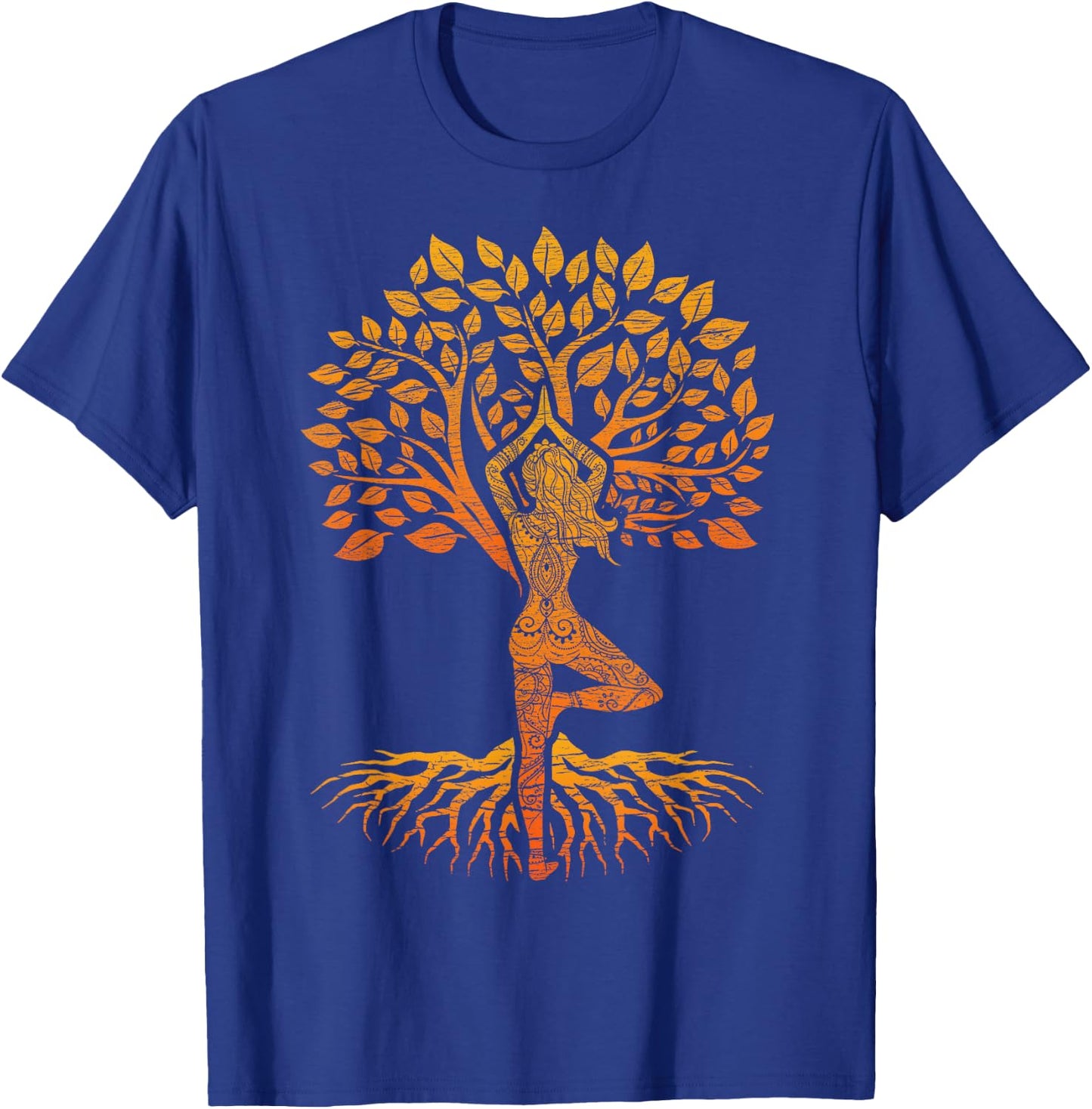 Tree of Life Yoga : Chakra Haka, Classic Fit, Round Neck, Black T-Shirt - T-Shirt | Royal