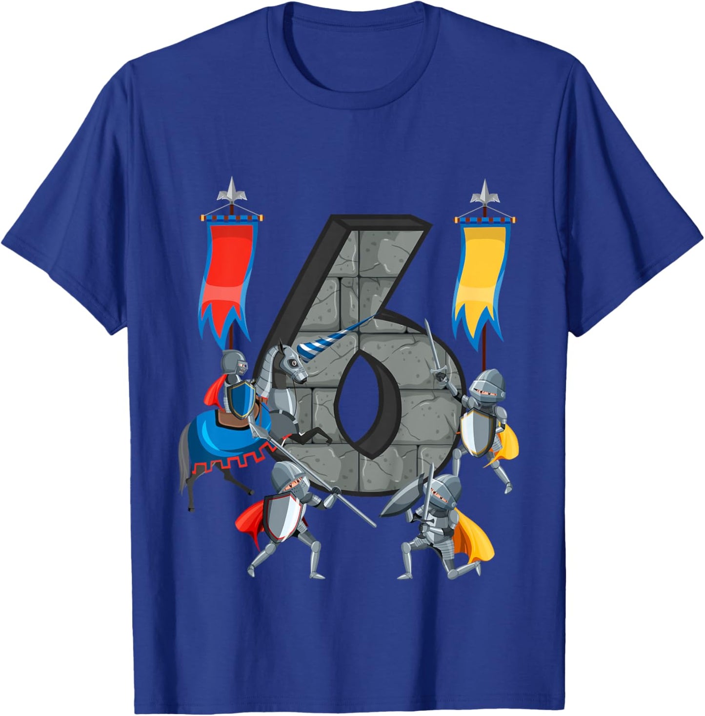 Medieval Knights Middle Ages History Castle 6th Birthday T-Shirt - T-Shirt | Royal