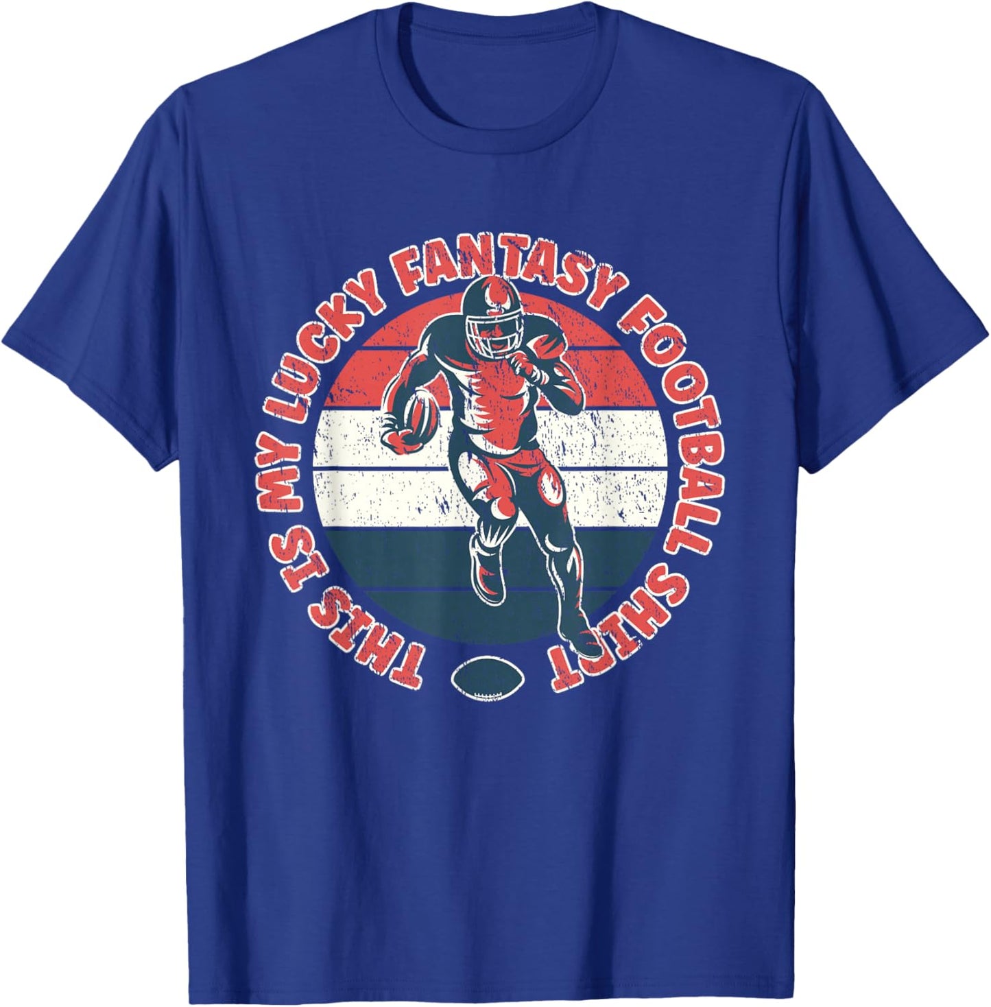 This is My Lucky Fantasy Football Shirt - Draft Day T-Shirt - T-Shirt | Royal