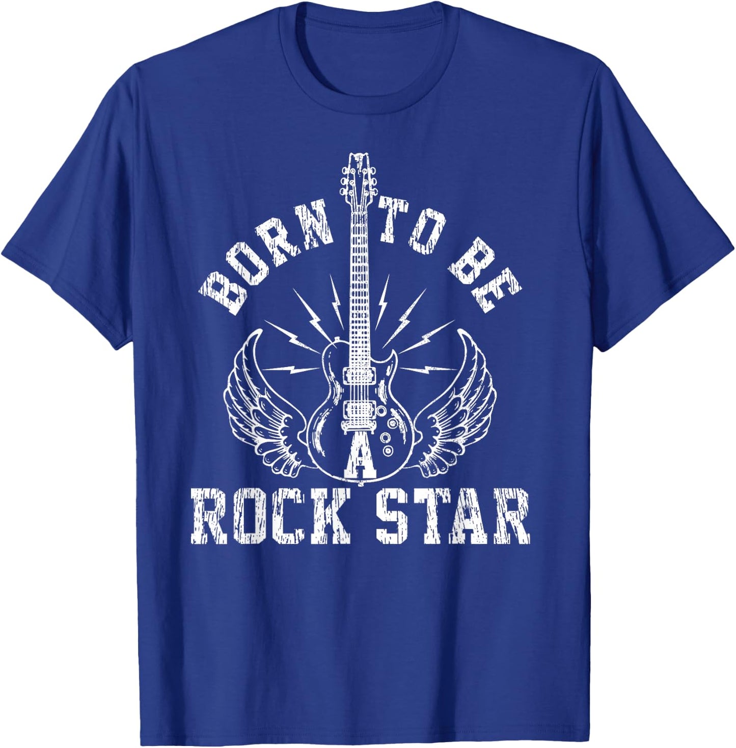 Born To Be A Rock Star Guitar Player Musician Guitarist Gift T-Shirt - T-Shirt | Royal