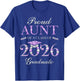 Proud Aunt of A Class of 2026 Graduate T-Shirt - T-Shirt | Royal