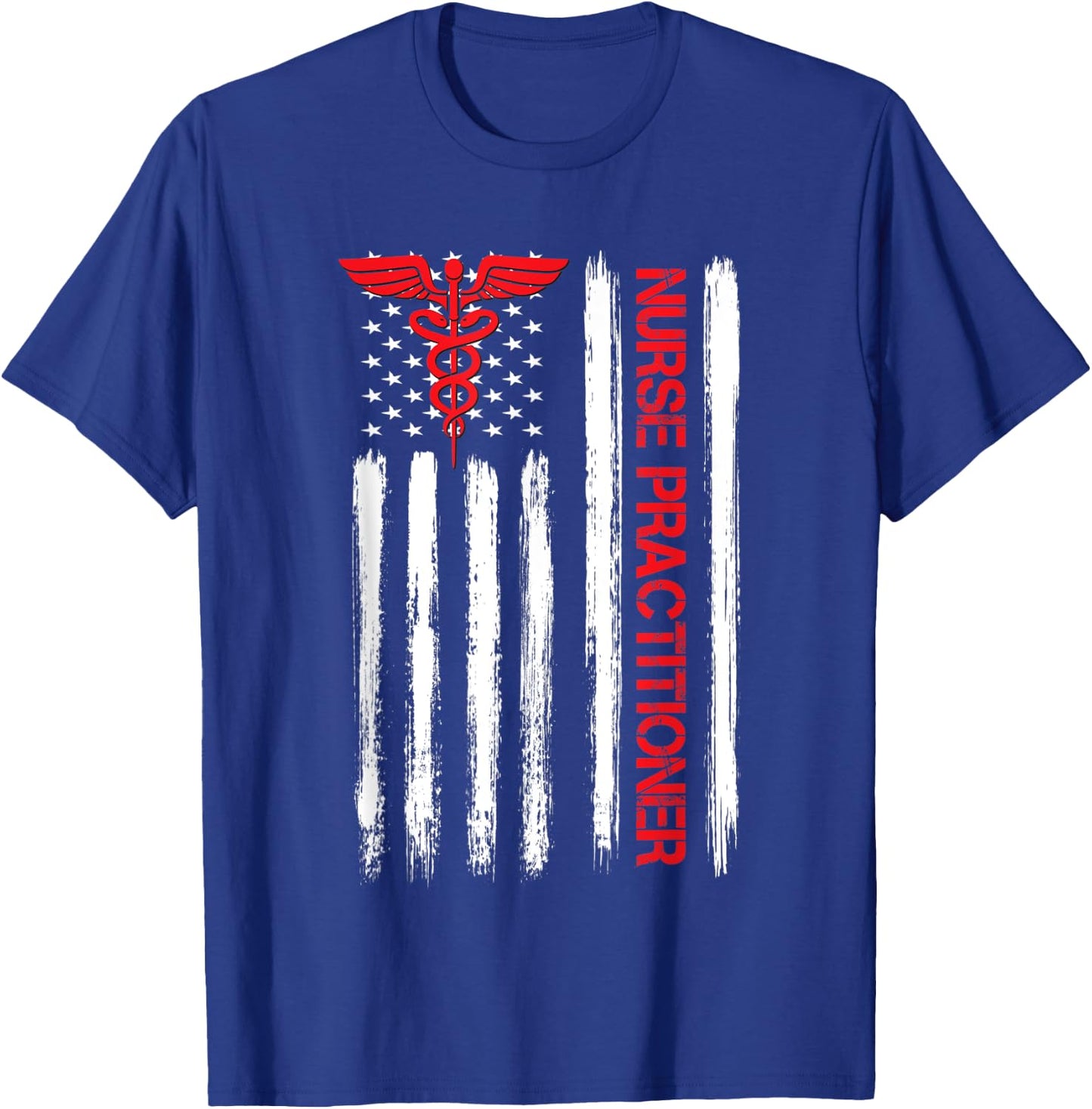 American Flag NP Nurse Practitioner Graduation Gifts T-Shirt - T-Shirt | Royal
