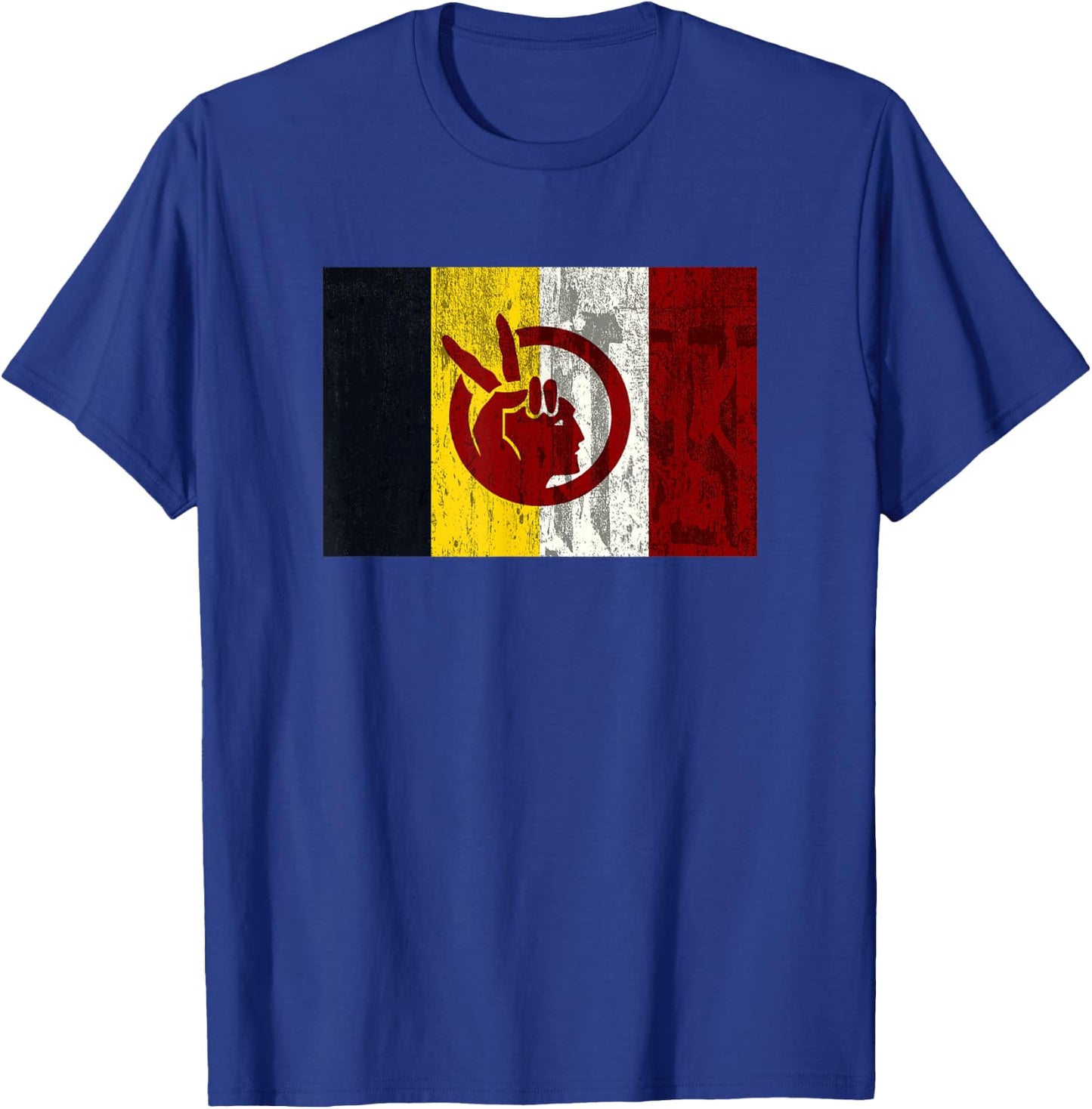 DISTRESSED American Indian Movement T-Shirt - T-Shirt | Royal