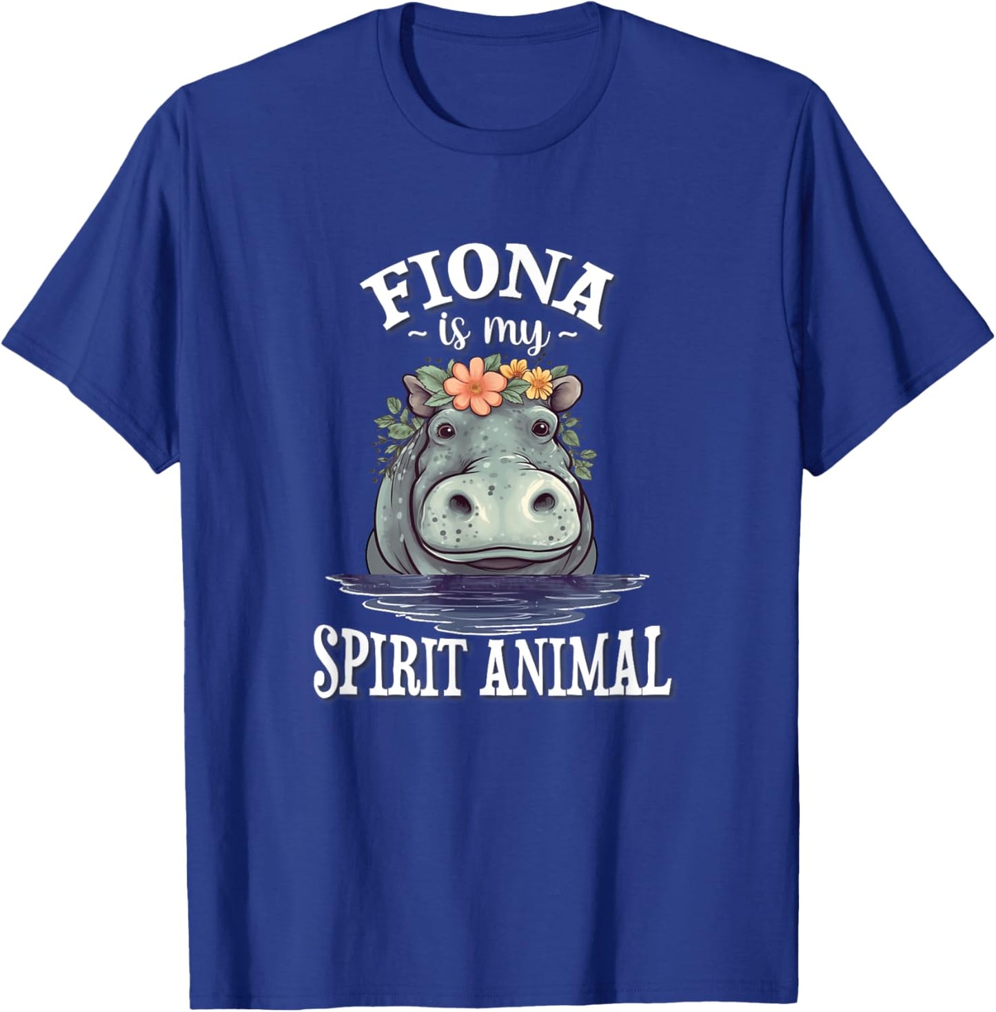 Fiona Spirit Animal Hippo Lover T-Shirt - T-Shirt | Royal