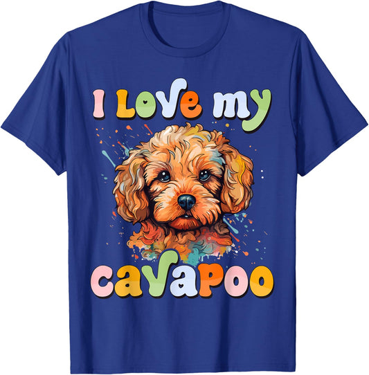 I Love My Cavapoo - Dog Lover Cavoodle Owner Women Girls Kids T-Shirt - T-Shirt | Royal