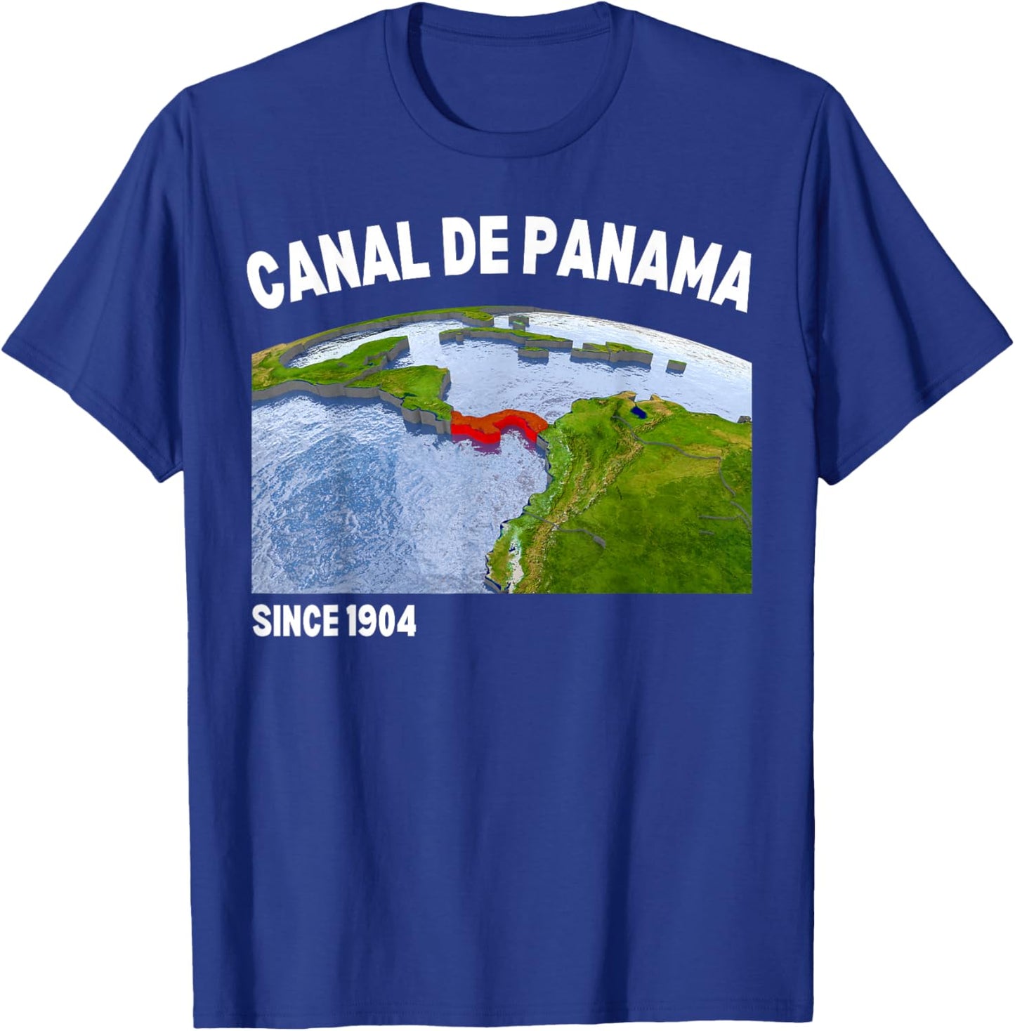 Canal De Panama Canal Zone Panamanian Waterway T-Shirt - T-Shirt | Royal