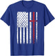 Christian US - USA Flag American Christ - Cross T-Shirt - T-Shirt | Royal