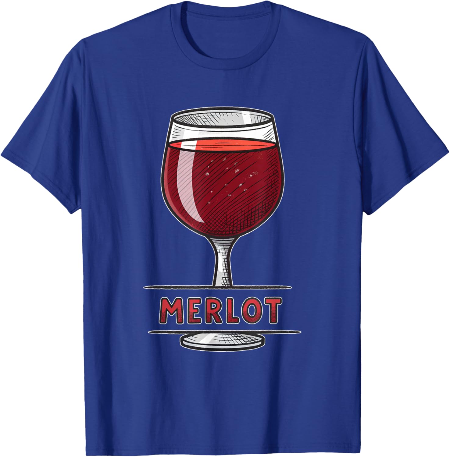 Élégant thème Merlot graphique amateur de vin T-Shirt - T-Shirt | Royal