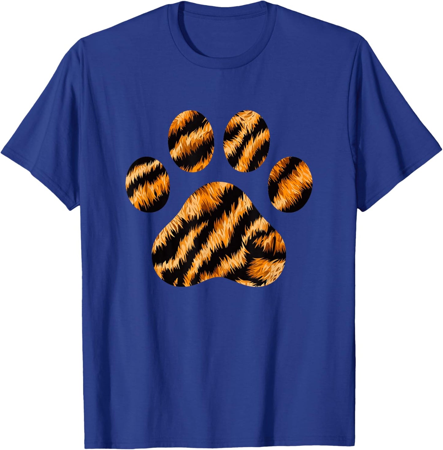 Animal Print Paw Tiger T-Shirt - T-Shirt | Royal