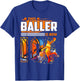 This Baller Is Now 10 Cool Basketball 10th birthday 10 yrs T-Shirt - T-Shirt | Royal