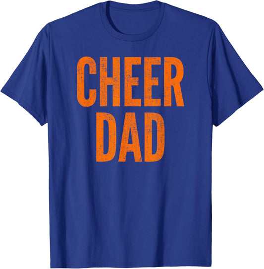 Cheer Dad Orange and Black Cheerleading Matching Parents T-Shirt - T-Shirt | Royal
