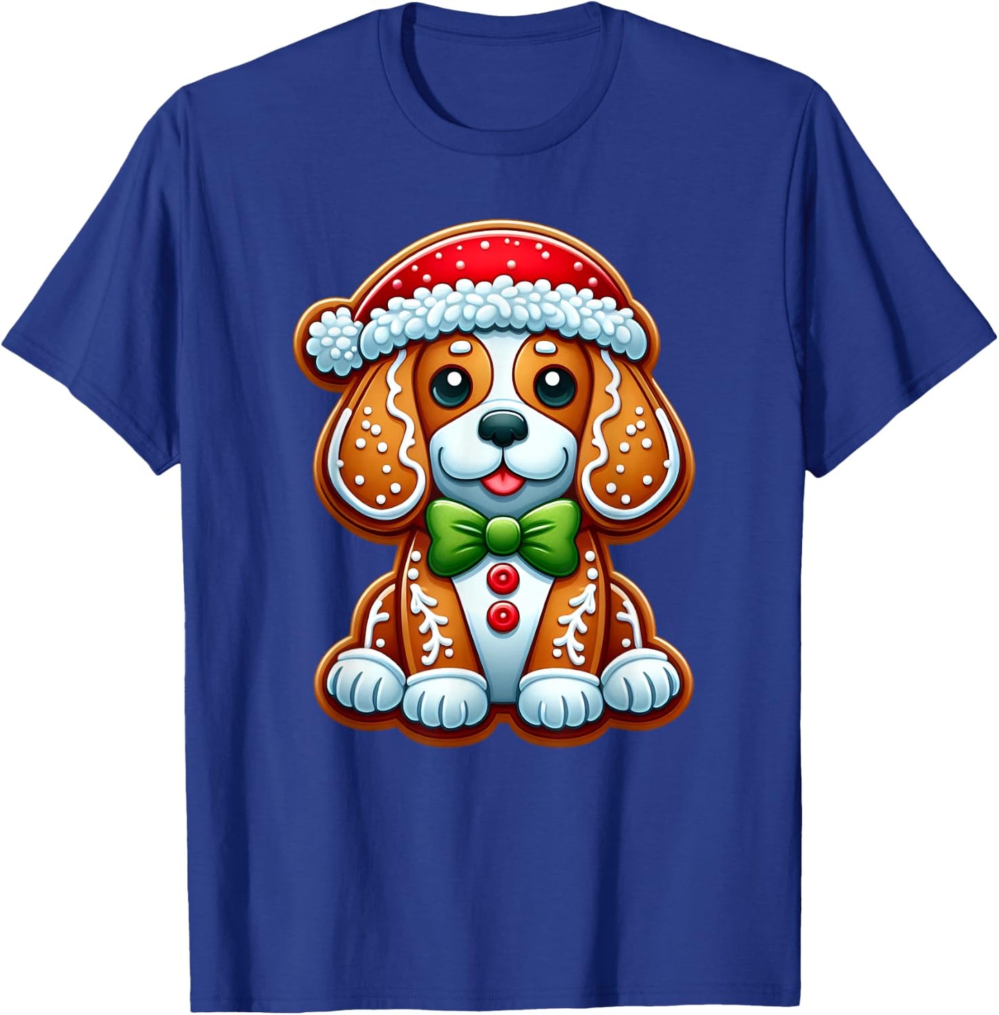Funny Gingerbread Man Beagle Christmas Dog Kids T-Shirt - T-Shirt | Royal