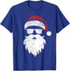 Santa Face Hipster Style Funny Christmas pajamas gifts T-Shirt - T-Shirt | Royal