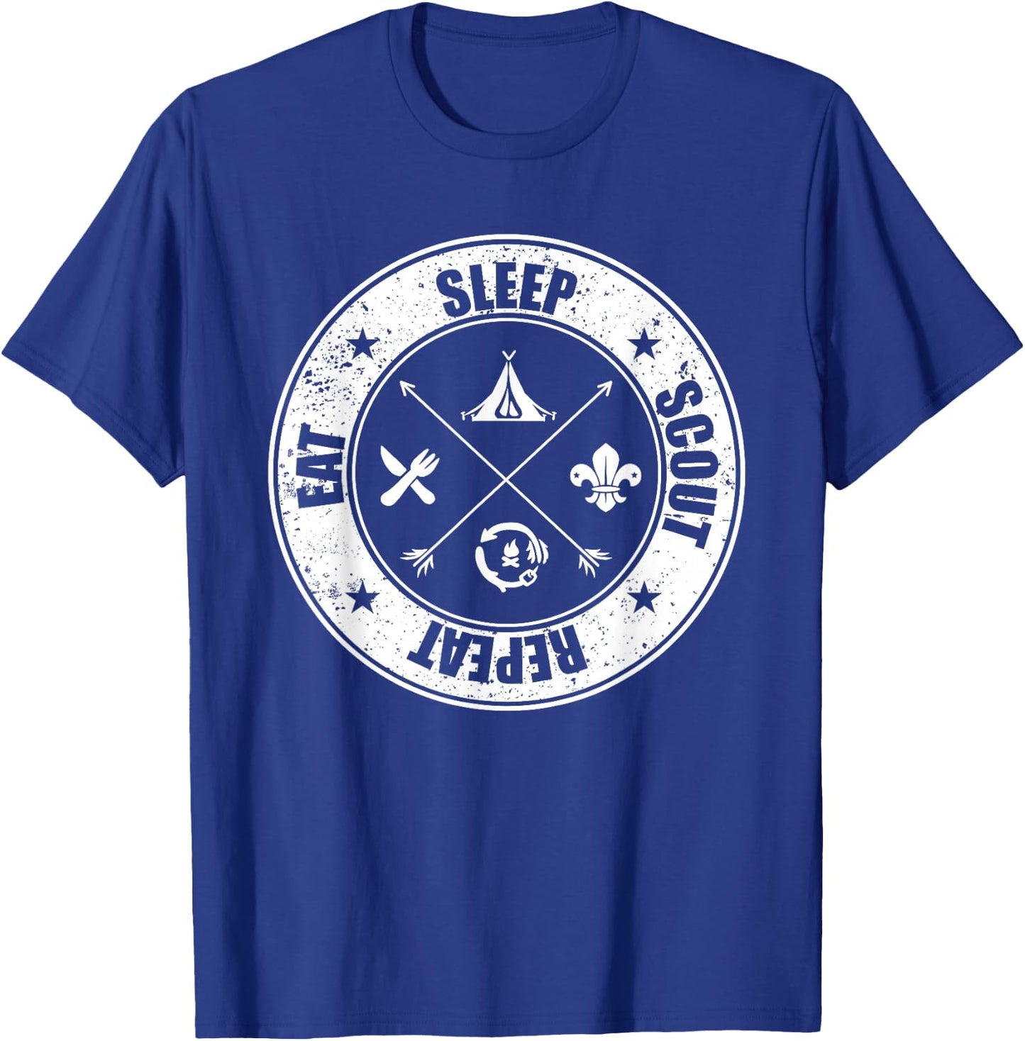 Eat Sleep Scout Repeat Scouting Lover Survival T-Shirt - T-Shirt | Royal