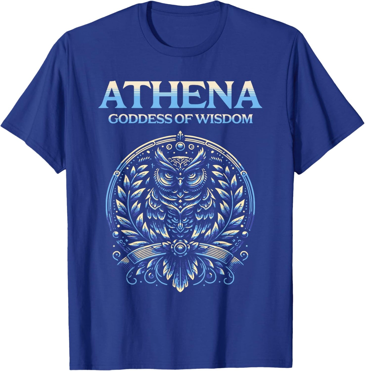 Athena Goddess of Wisdom Athenian Owl T-Shirt - T-Shirt | Royal