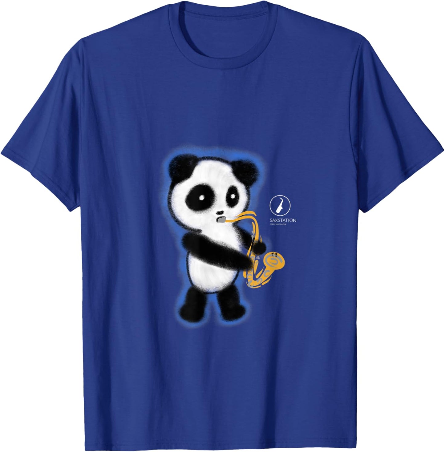 Panda Playing Saxophone T-Shirt - T-Shirt | Royal