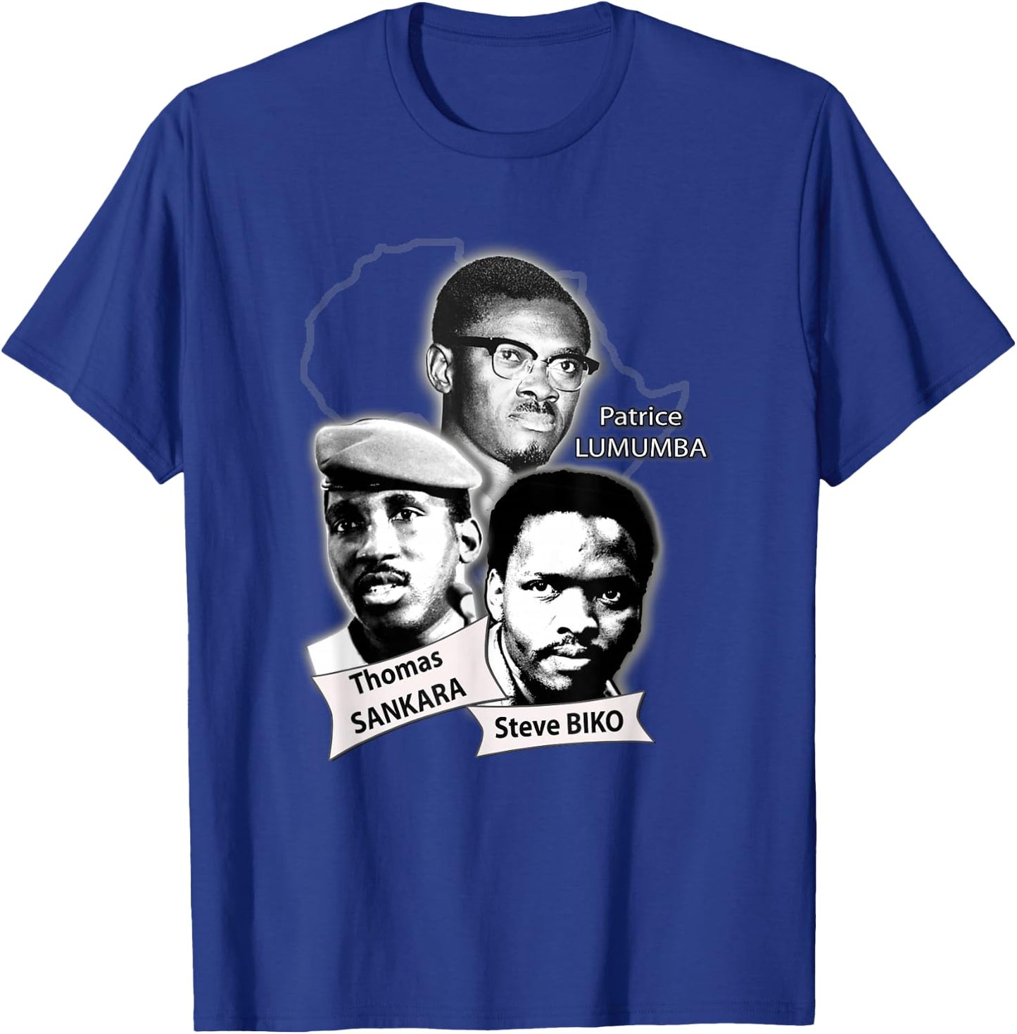 Patrice Lumba, Thomas Sankara, Steve Biko T-Shirt - T-Shirt | Royal