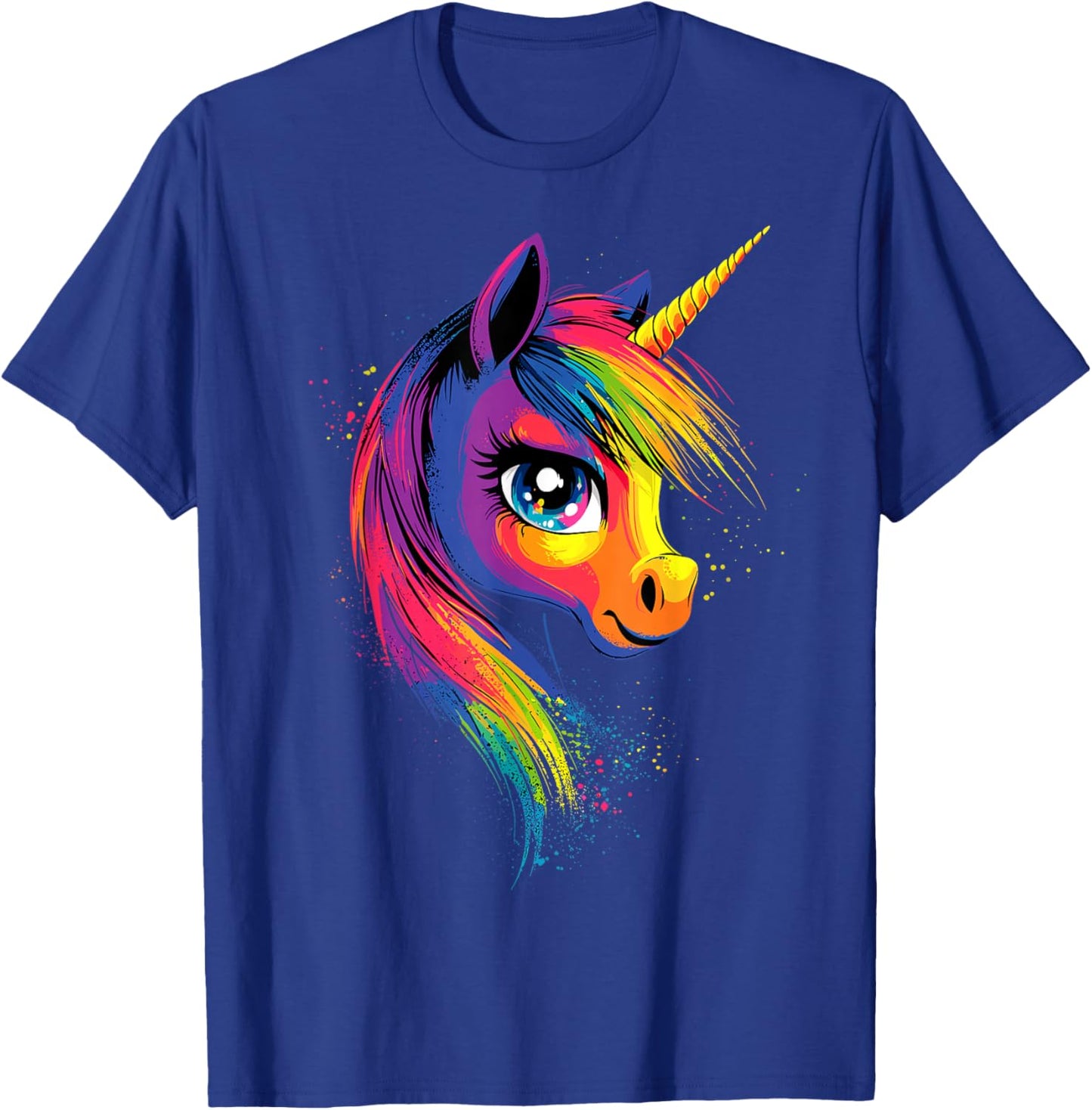 Einhorn Bunt Regenbogen Reiterin Pferde Reiten Einhörner T-Shirt - T-Shirt | Royal