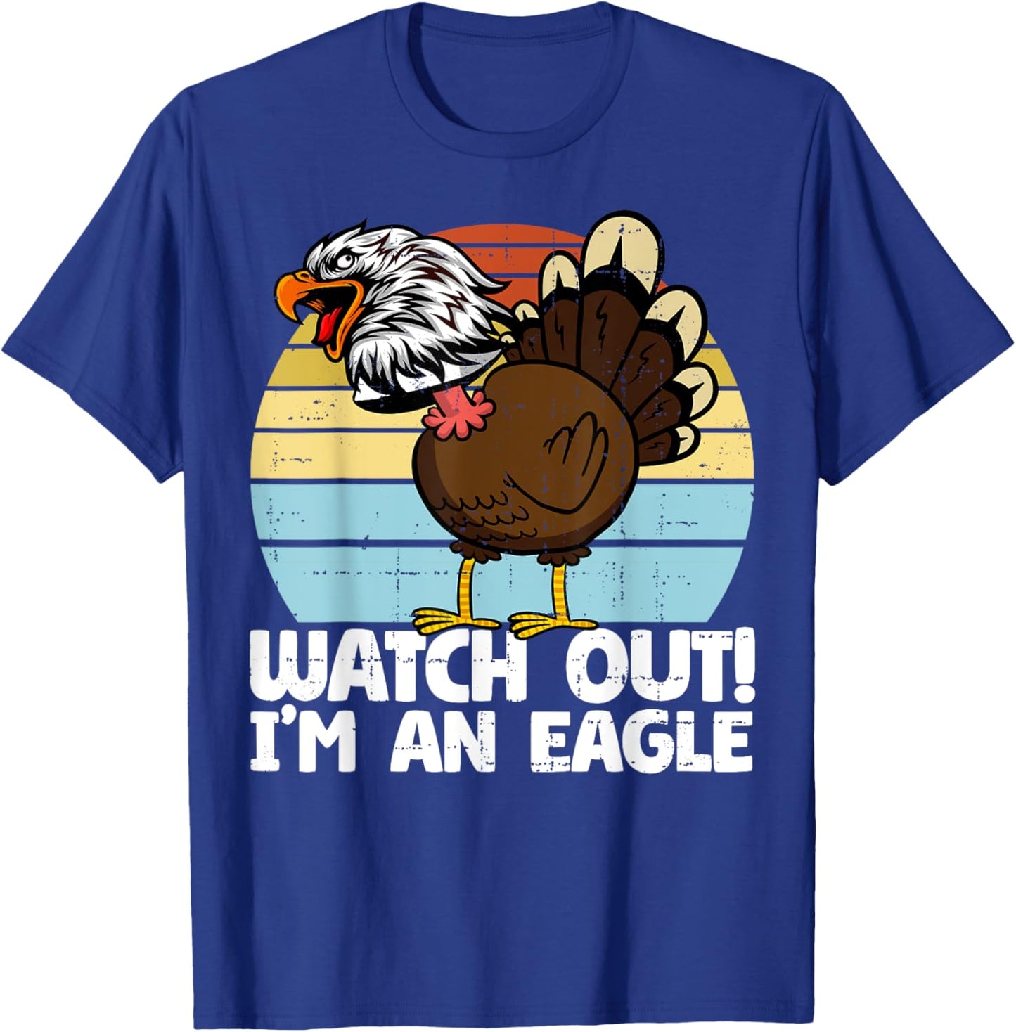 Thanksgiving Funny Fake Eagle Thanksgiving Turkey T-Shirt - T-Shirt | Royal