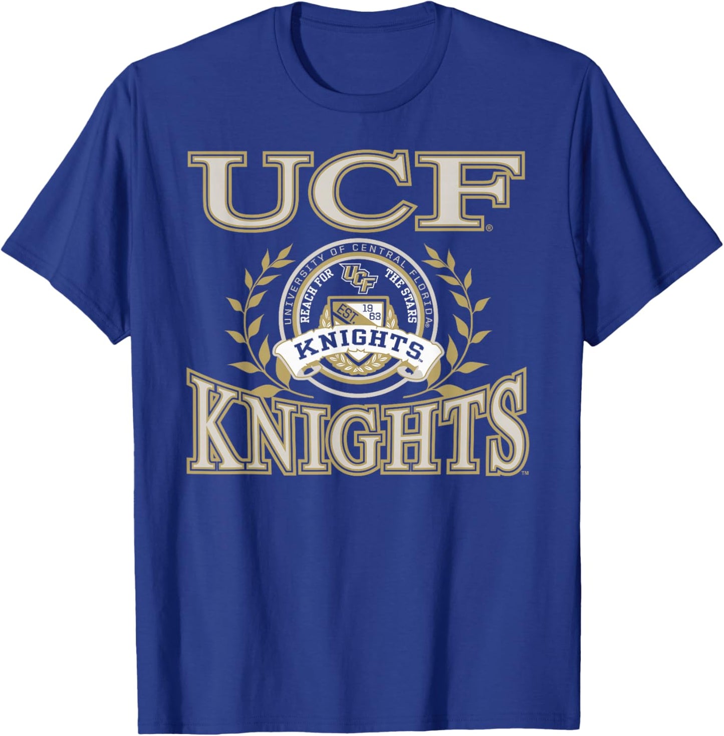 Central Florida Golden Knights Laurels Black T-Shirt - T-Shirt | Royal