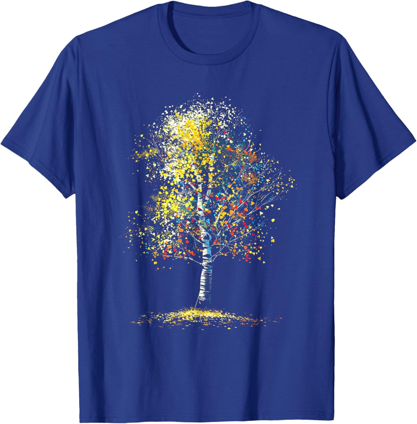 Realistic Forest Birch Tree Nature Birch tree T-Shirt - T-Shirt | Royal