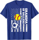 Grandpa of Ballers Funny USA Flag Soccer Softball Grandpa T-Shirt - T-Shirt | Royal