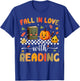 Fall In Love With Reading Pumpkin Autumn Fall Teacher T-Shirt - T-Shirt | Royal