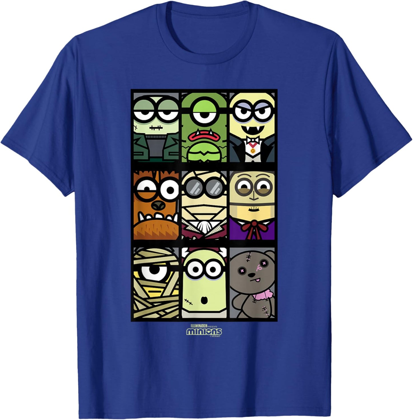 Minions Monsters Minions Squares Halloween T-Shirt - T-Shirt | Royal