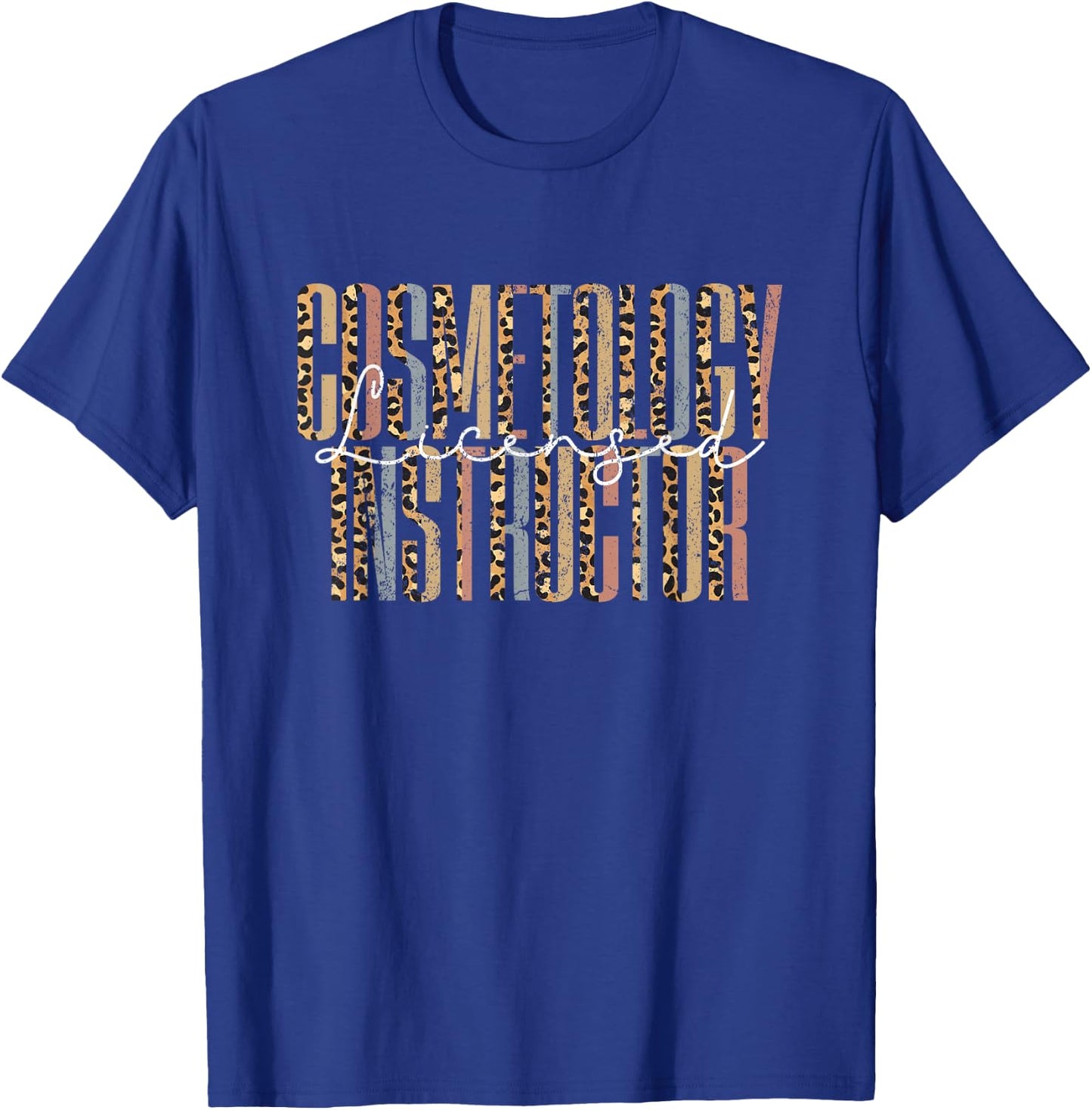 Vintage Licensed Cosmetology Instructor T-Shirt - T-Shirt | Royal