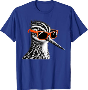 Cool Snipe Bird Wearing Sunglasses Graphic Art T-Shirt - T-Shirt | Royal