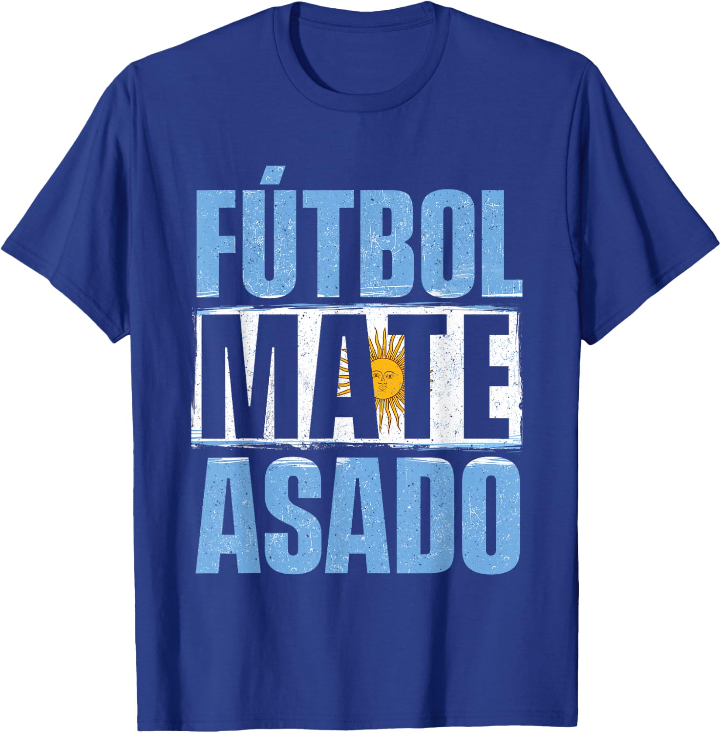 Futbol Mate Asado - Argentina Argentinian Soccer Lover T-Shirt - T-Shirt | Royal