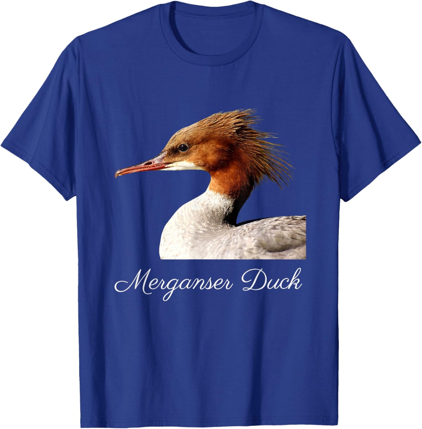 Merganser Duck Shirt Duck Bird Ornithology T-Shirt - T-Shirt | Royal