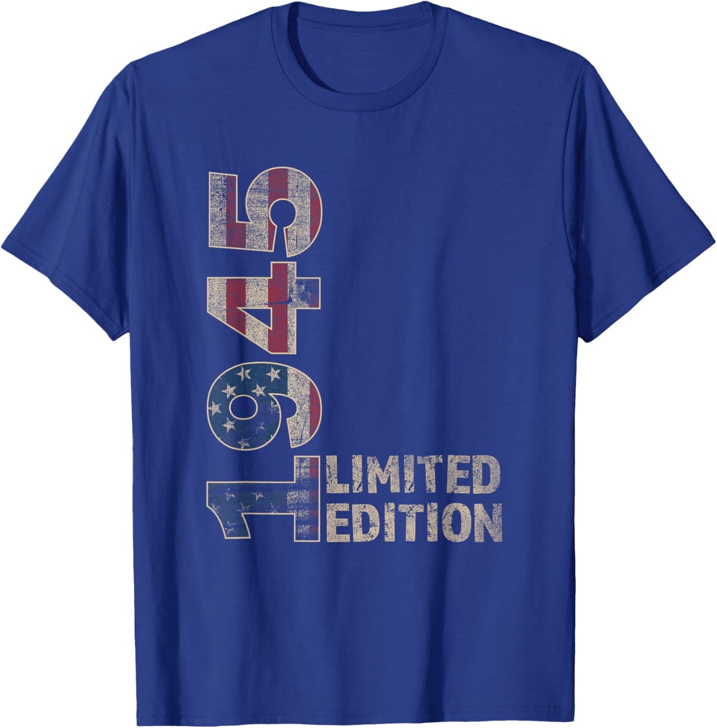 80th Birthday Gift Men Vintage Born 1945 Turning 80 Year Old T-Shirt - T-Shirt | Royal