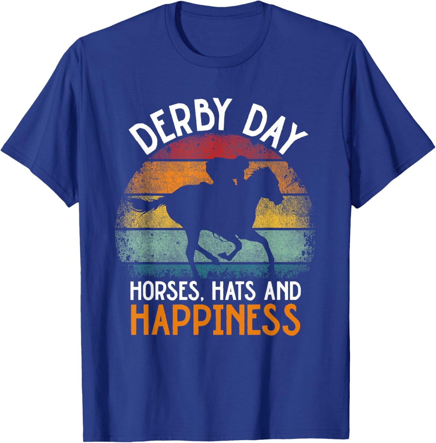 Derby Day Horse Silks and Hats Jockey Horse Racing T-Shirt - T-Shirt | Royal
