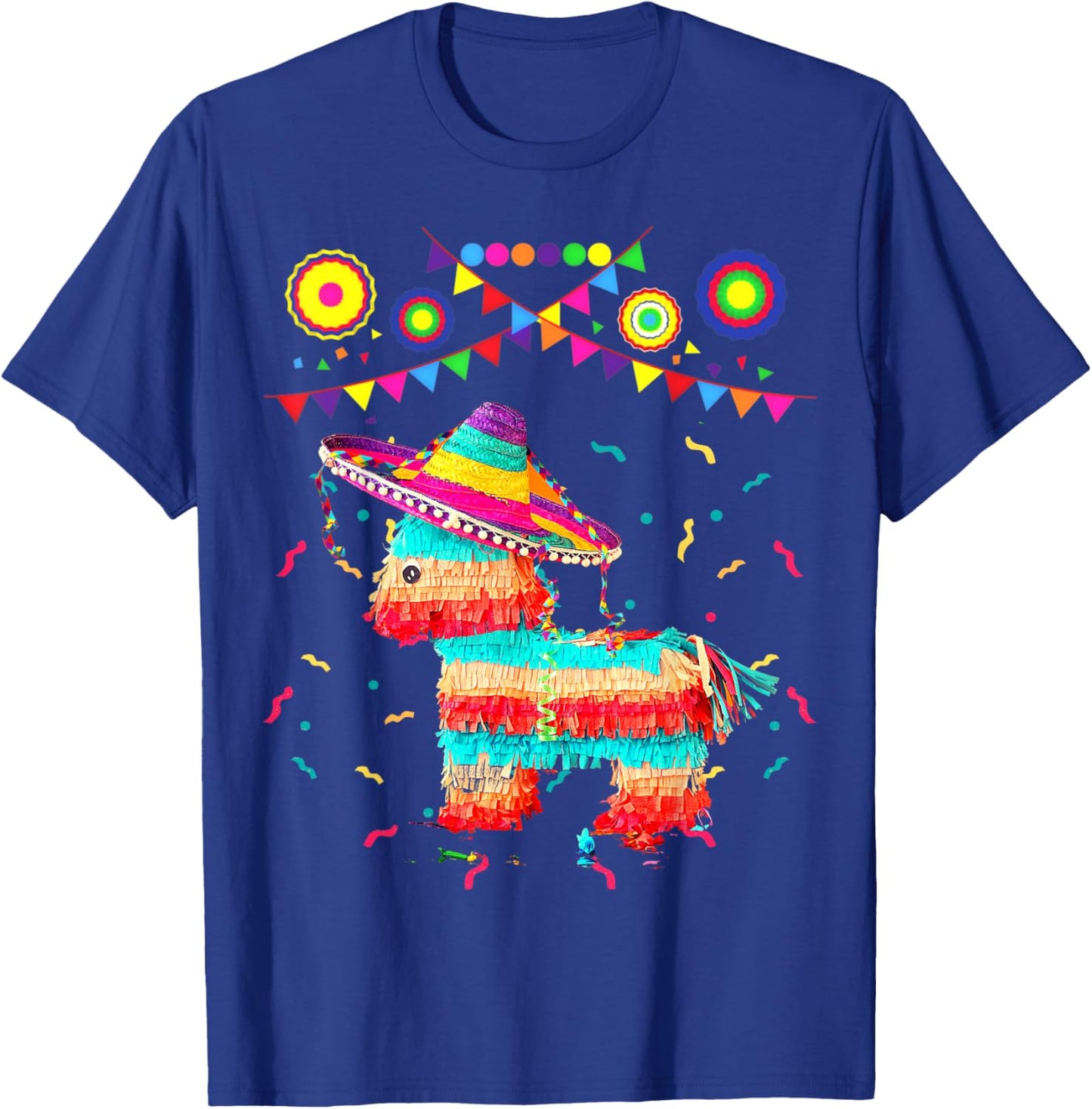 Funny Donkey Unicorn Birthday Pinata Fiesta Cinco de Mayo T-Shirt - T-Shirt | Royal