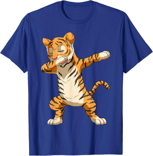 Dabbing Tiger Dab Tiger Dabbing Tiger Lovers Zoo Themed T-Shirt - T-Shirt | Royal