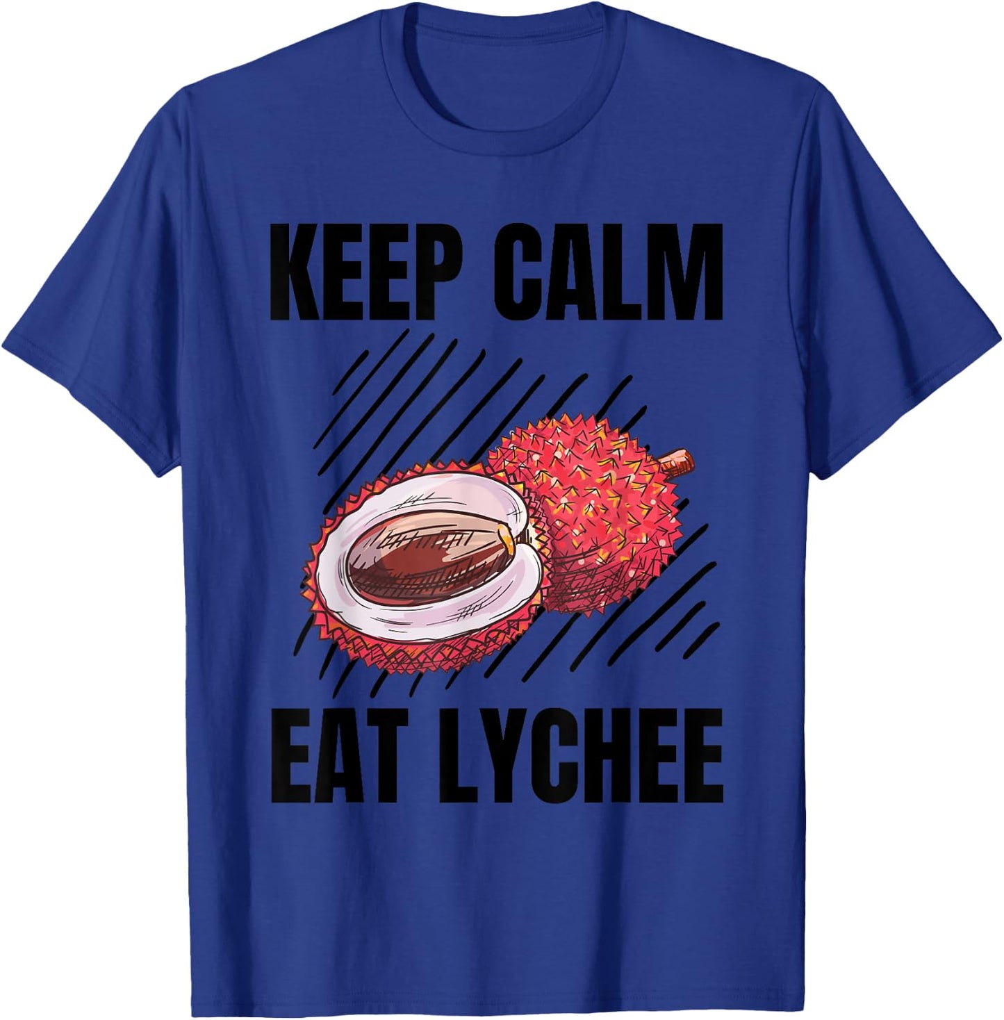 Keep Calm Eat Lychee Vintage Grunge Lychee Lover T-Shirt - T-Shirt | Royal