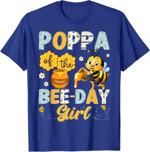 Poppa Of The Bee-Day Girl Funny Bee Birthday Girl