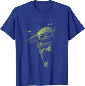 Star Wars: The Mandalorian Grogu Watching T-Shirt - T-Shirt | Royal