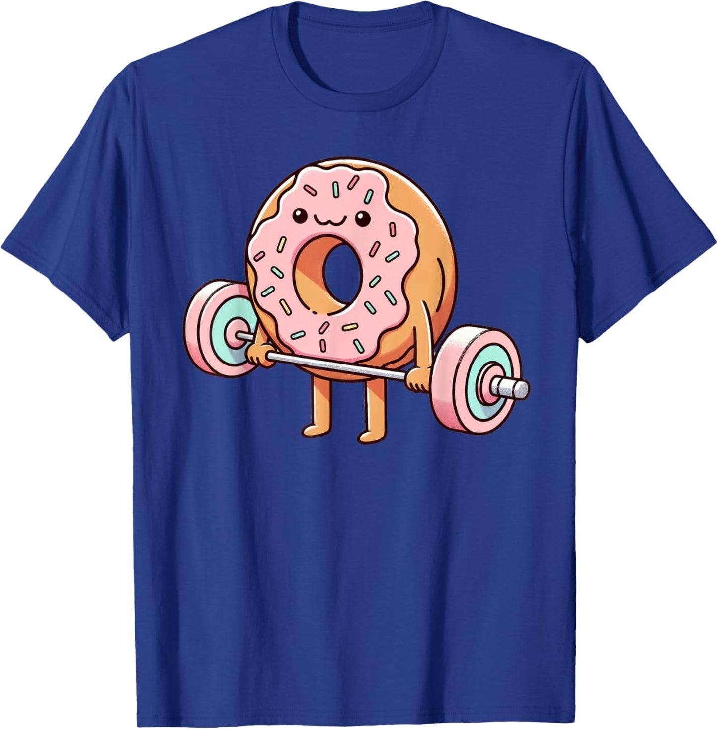 Fitness Workout Gym Weightlifting Donut Lover Men Women T-Shirt - T-Shirt | Royal