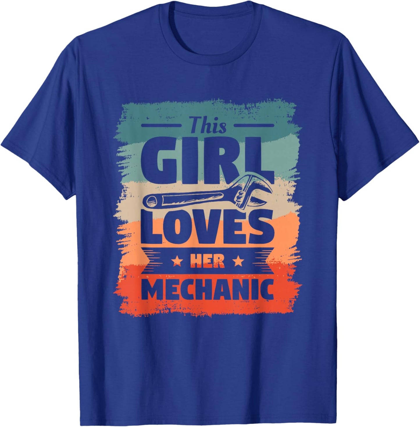 This Girl Loves Her Mechanic Girlfriend Wife Mechanics T-Shirt - T-Shirt | Royal