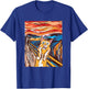 Funny Tabby Cat Painting The Scream of Munch Parody Women Kids T-Shirt - T-Shirt | Royal