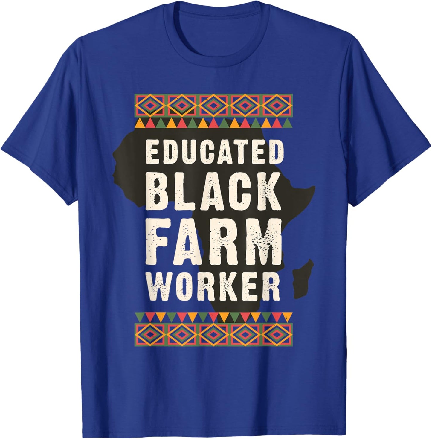 Educated Black Farmer Black History Juneteenth T-Shirt - T-Shirt | Royal