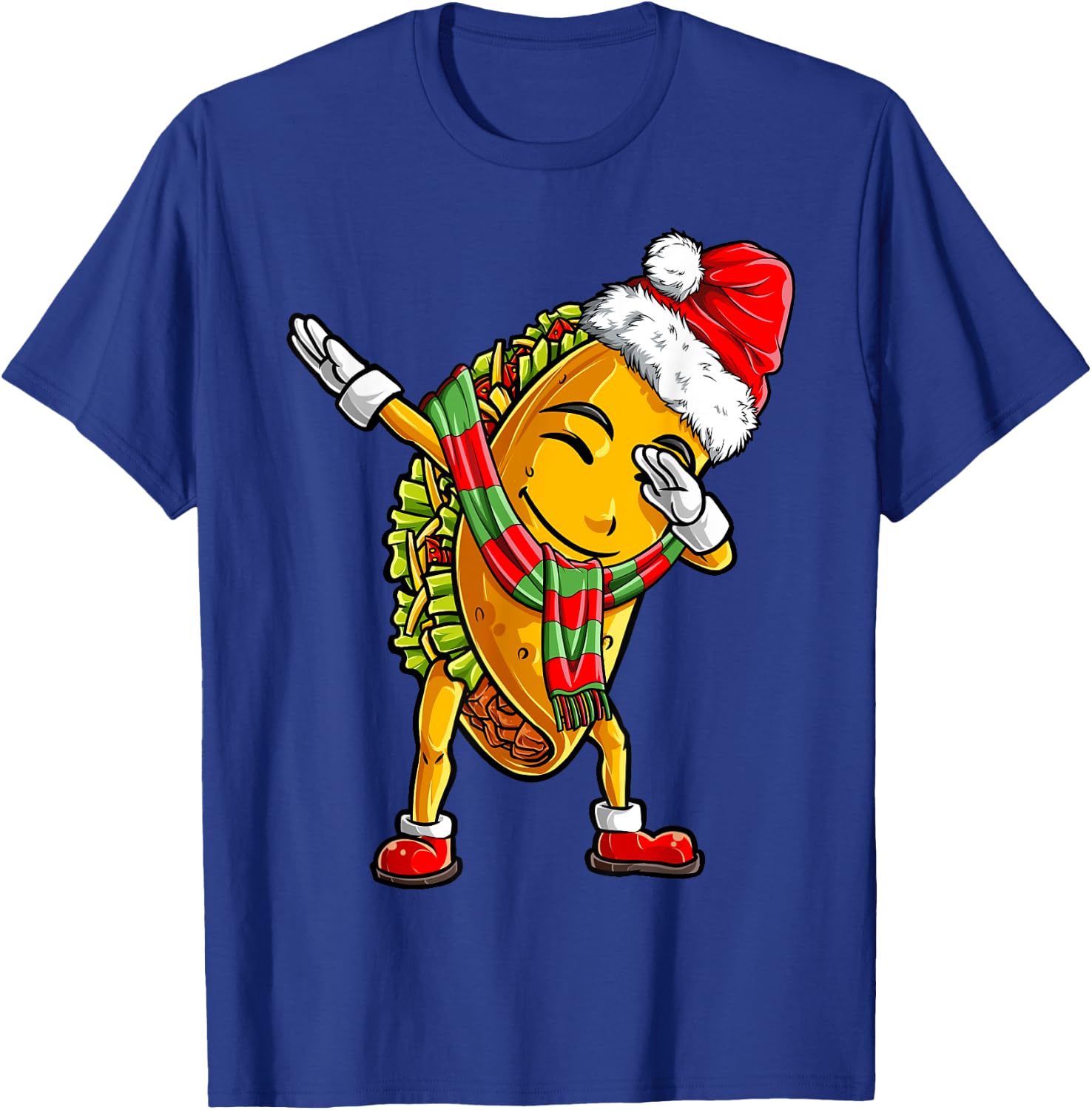 Dabbing Taco Santa Christmas Kids Boys Men Dab Xmas Gifts T-Shirt - T-Shirt | Royal