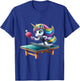 Unicorn Table Tennis Ping Pong Boys Girls Women Kids Teens T-Shirt - T-Shirt | Royal