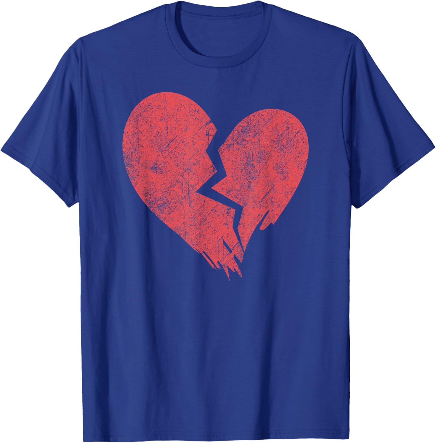 Broken heart grunge pink loveheart heartbroken heartbreak T-Shirt - T-Shirt | Royal
