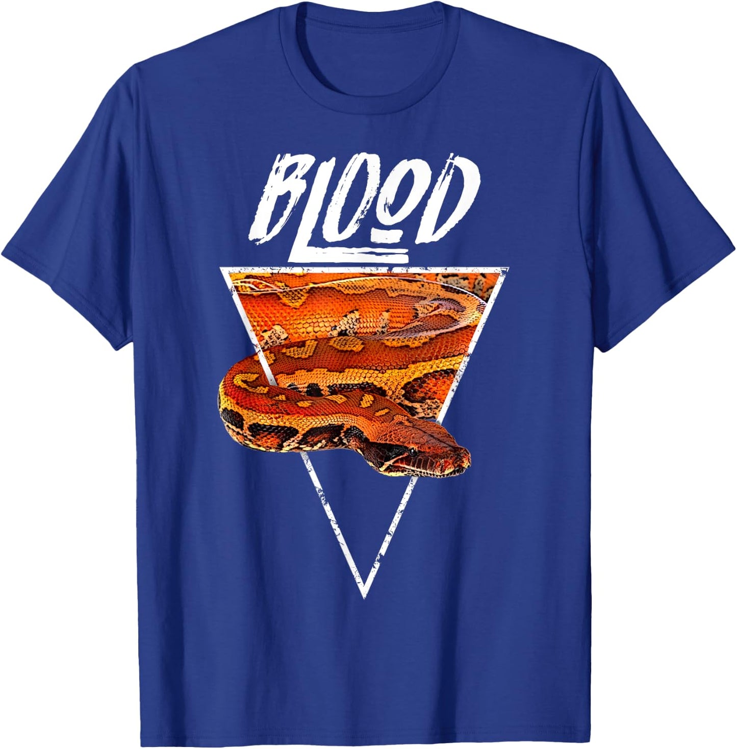 Blood Python Snake Keeper Geometric T-Shirt - T-Shirt | Royal